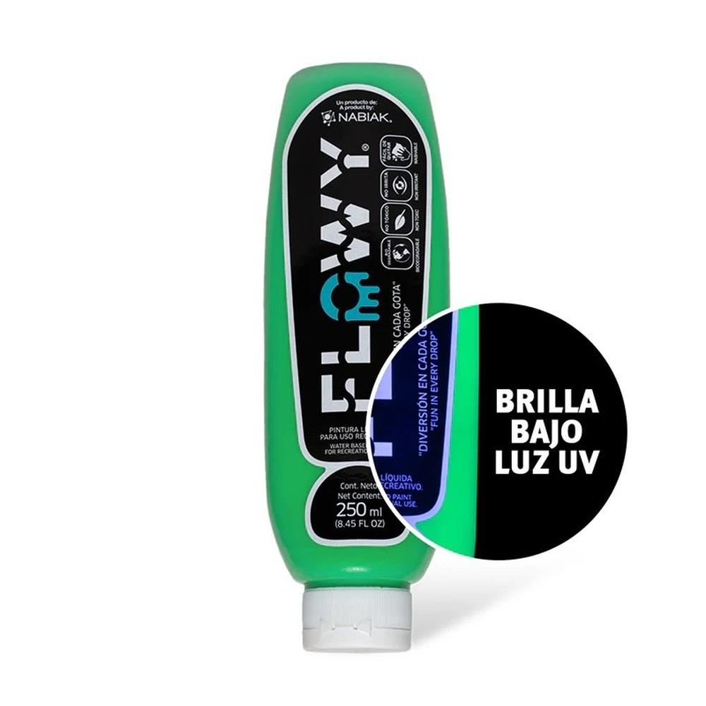 Foto 2 pulgar | Pintura Liquida Fluorescente Holi Flowy Verde 250ml