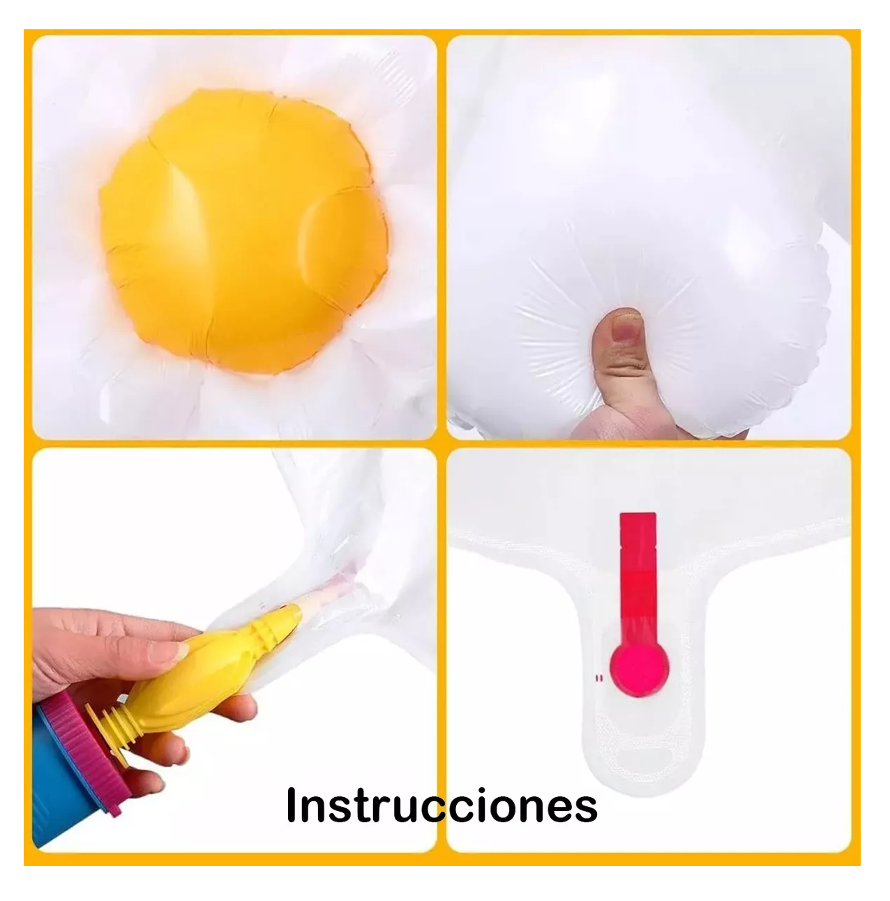 Foto 4 pulgar | Globos Metálicos Con Forma De Flor De Margarita, 24 Unidades Blanco