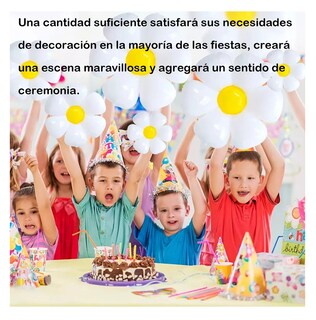 Foto 4 | Globos Metálicos Con Forma De Flor De Margarita, 24 Unidades Blanco