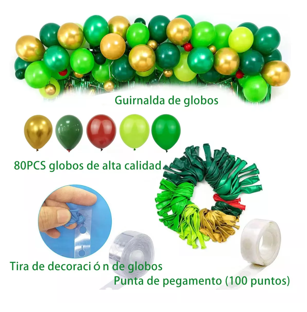 Foto 5 pulgar | Decoracion Para Fiestas De Kit Globos Cumpleaños 113 Pcs