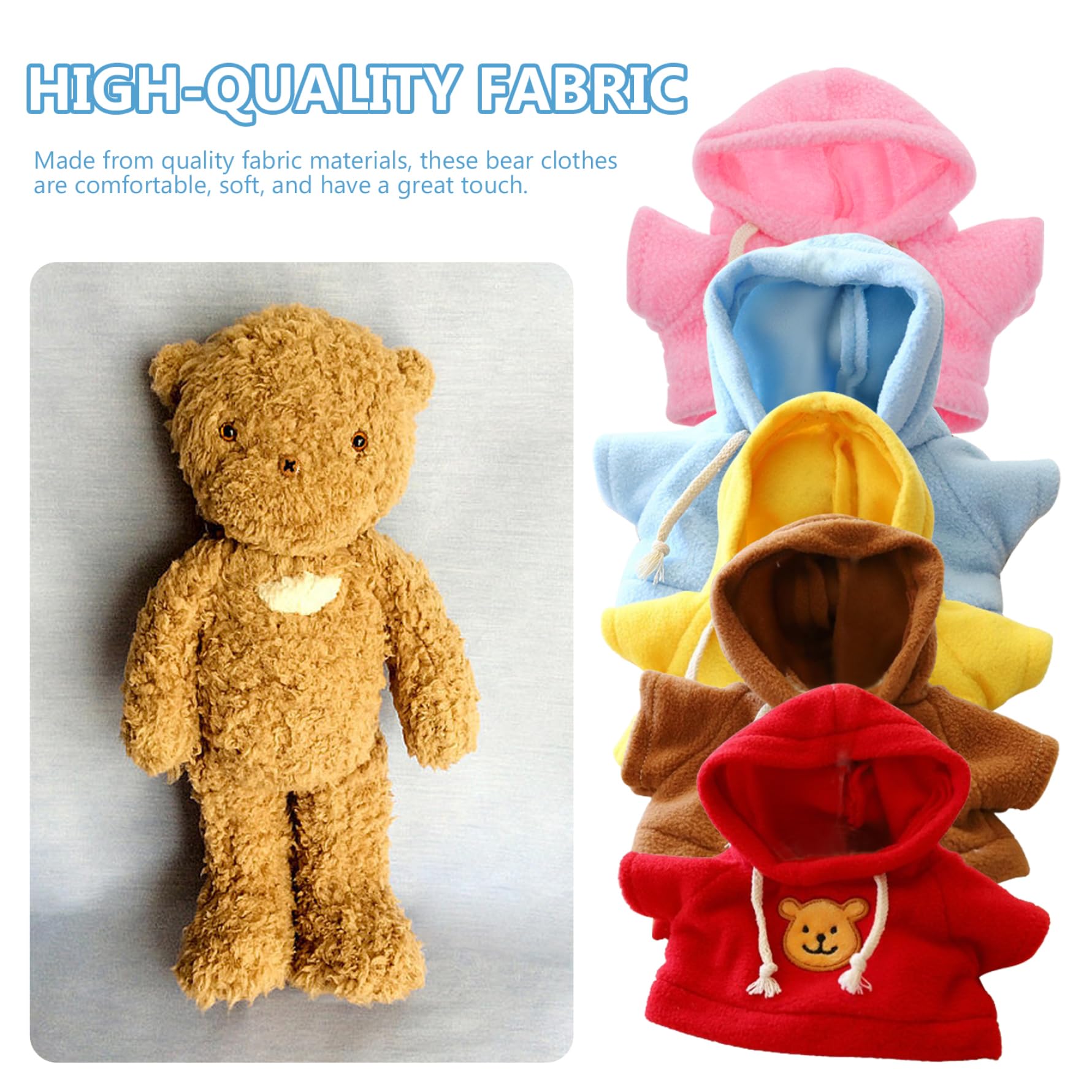 Foto 4 pulgar | Sudadera Con Capucha Para Osos De 15 A 20 Cm, 5 Unidades - Venta Internacional.