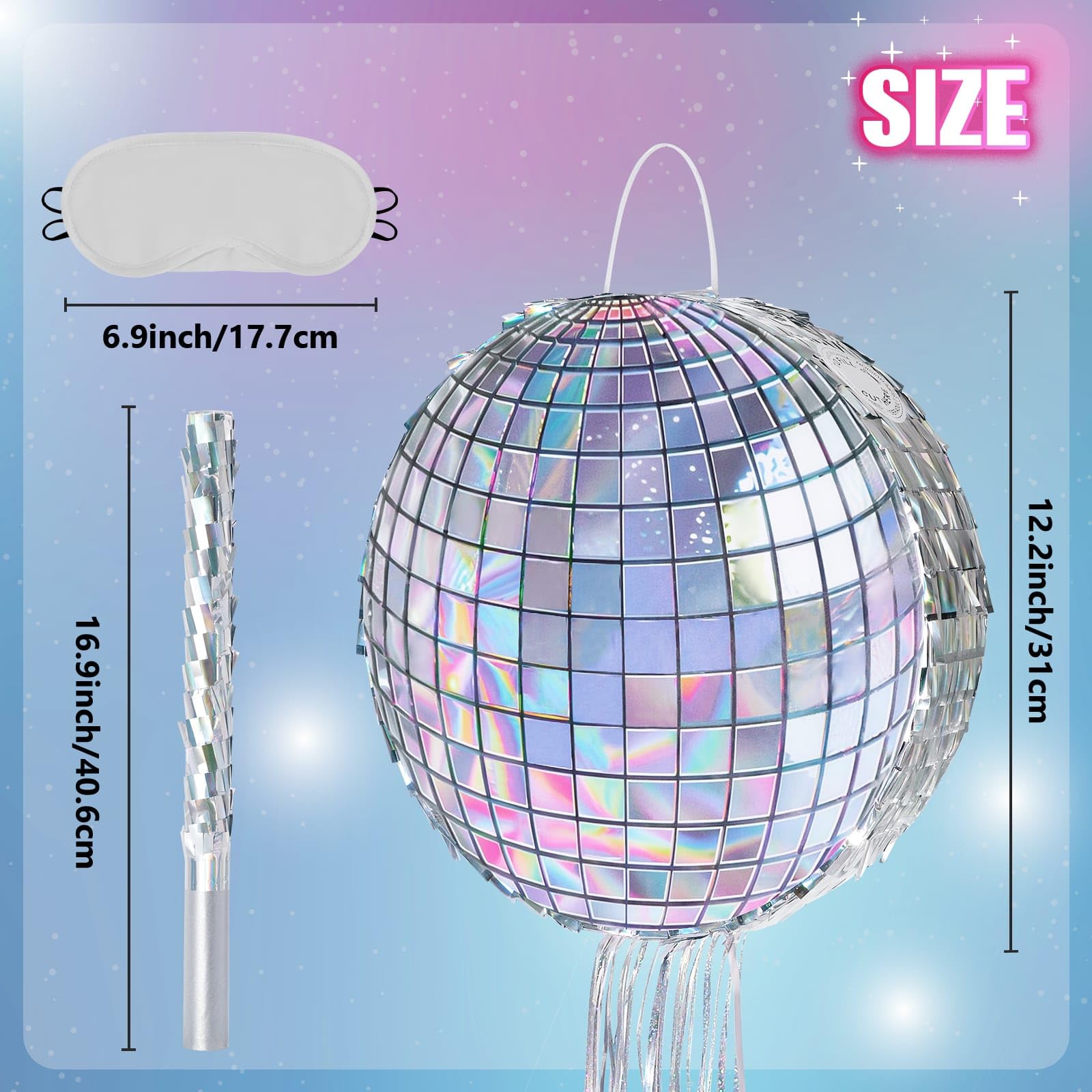 Foto 4 pulgar | Bola De Discoteca Piñata Wernnsai Para Fiesta De Cumpleaños De Adultos, 31 Cm - Venta Internacional.