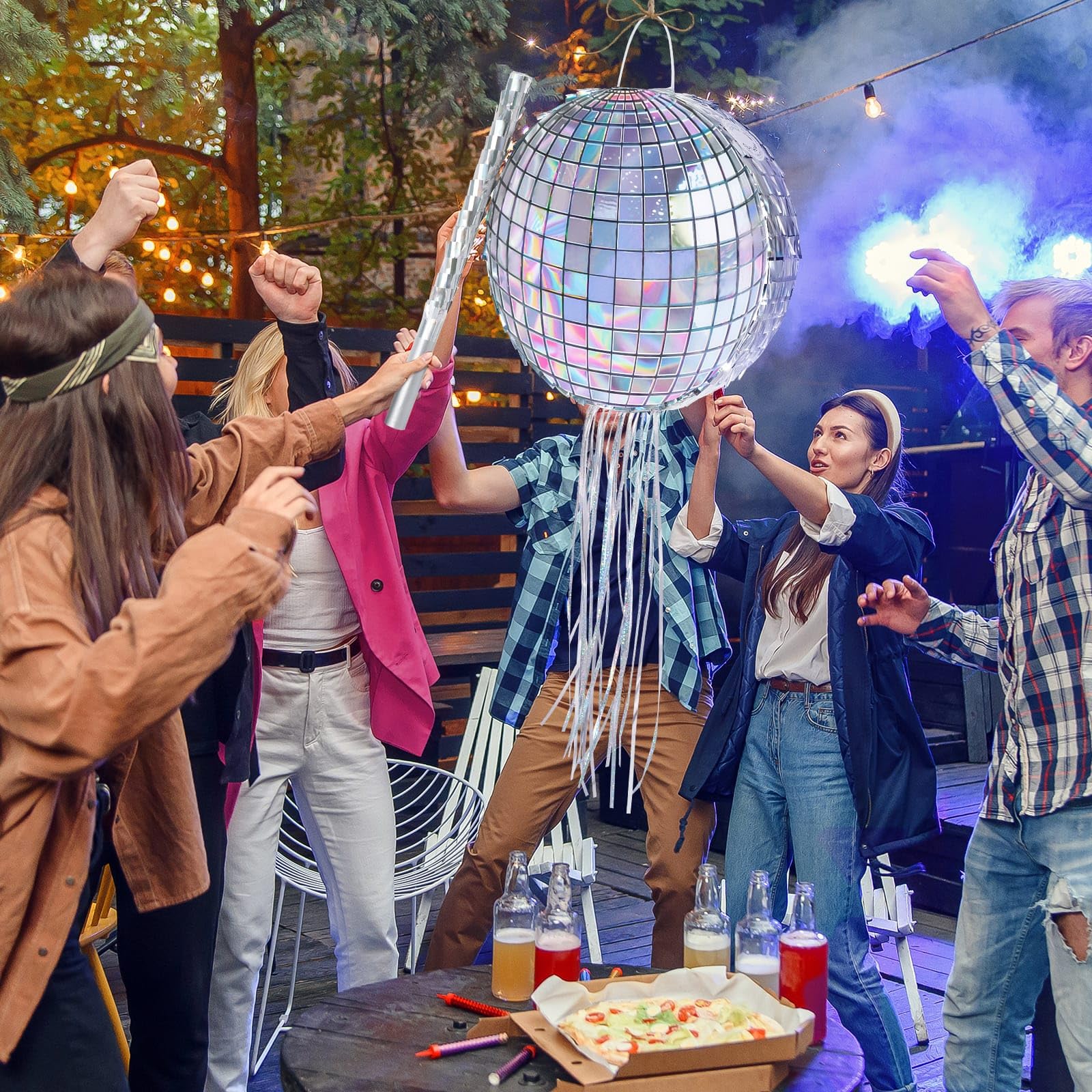 Foto 8 pulgar | Bola De Discoteca Piñata Wernnsai Para Fiesta De Cumpleaños De Adultos, 31 Cm - Venta Internacional.