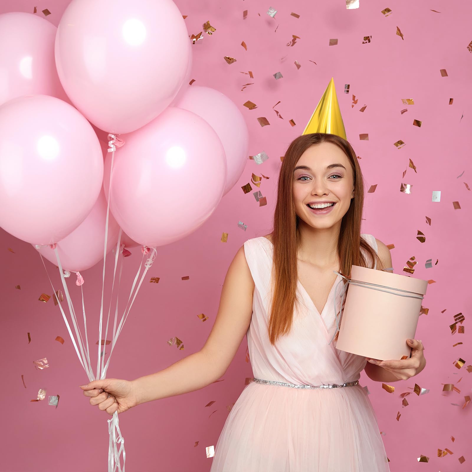 Foto 5 | Sombreros De Fiesta Sumind 100 Coloridos Con Forma De Cono De Lámina Metálica Para Adultos - Venta Internacional.