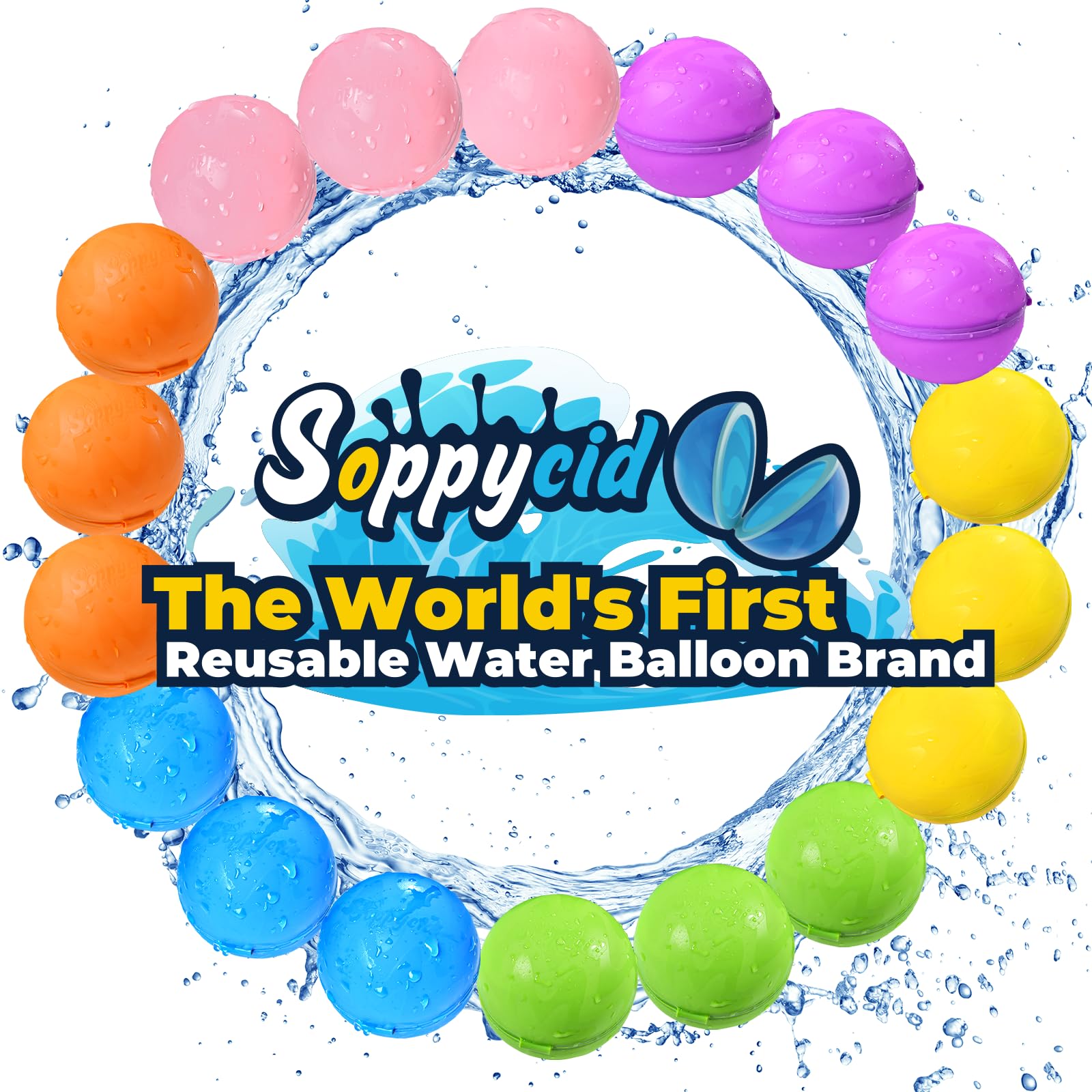 Foto 2 pulgar | Globos De Agua Splash Ball Reutilizables Soppycid Para Niños Y Adultos - Venta Internacional.