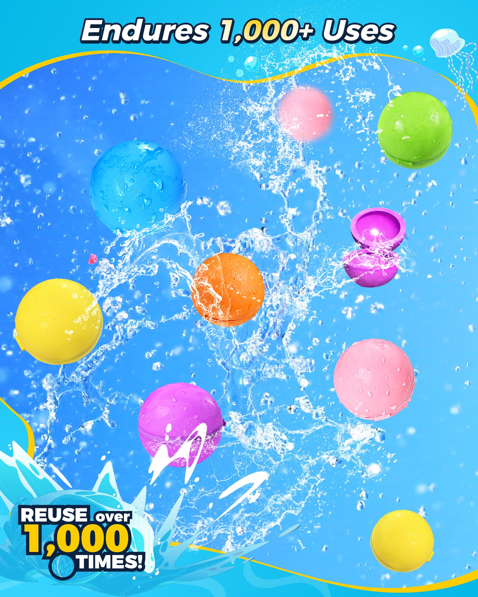 Foto 7 pulgar | Globos De Agua Splash Ball Reutilizables Soppycid Para Niños Y Adultos - Venta Internacional.