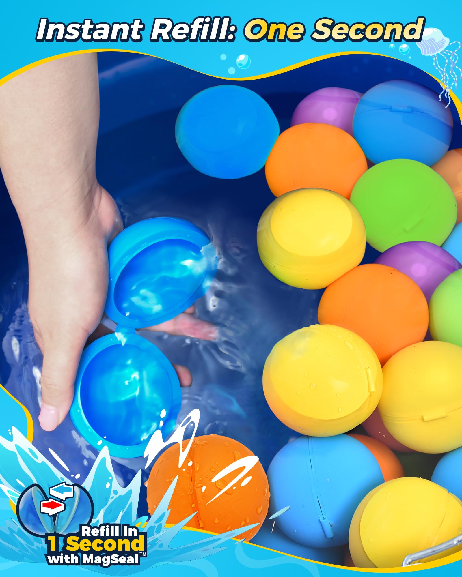 Foto 8 pulgar | Globos De Agua Splash Ball Reutilizables Soppycid Para Niños Y Adultos - Venta Internacional.