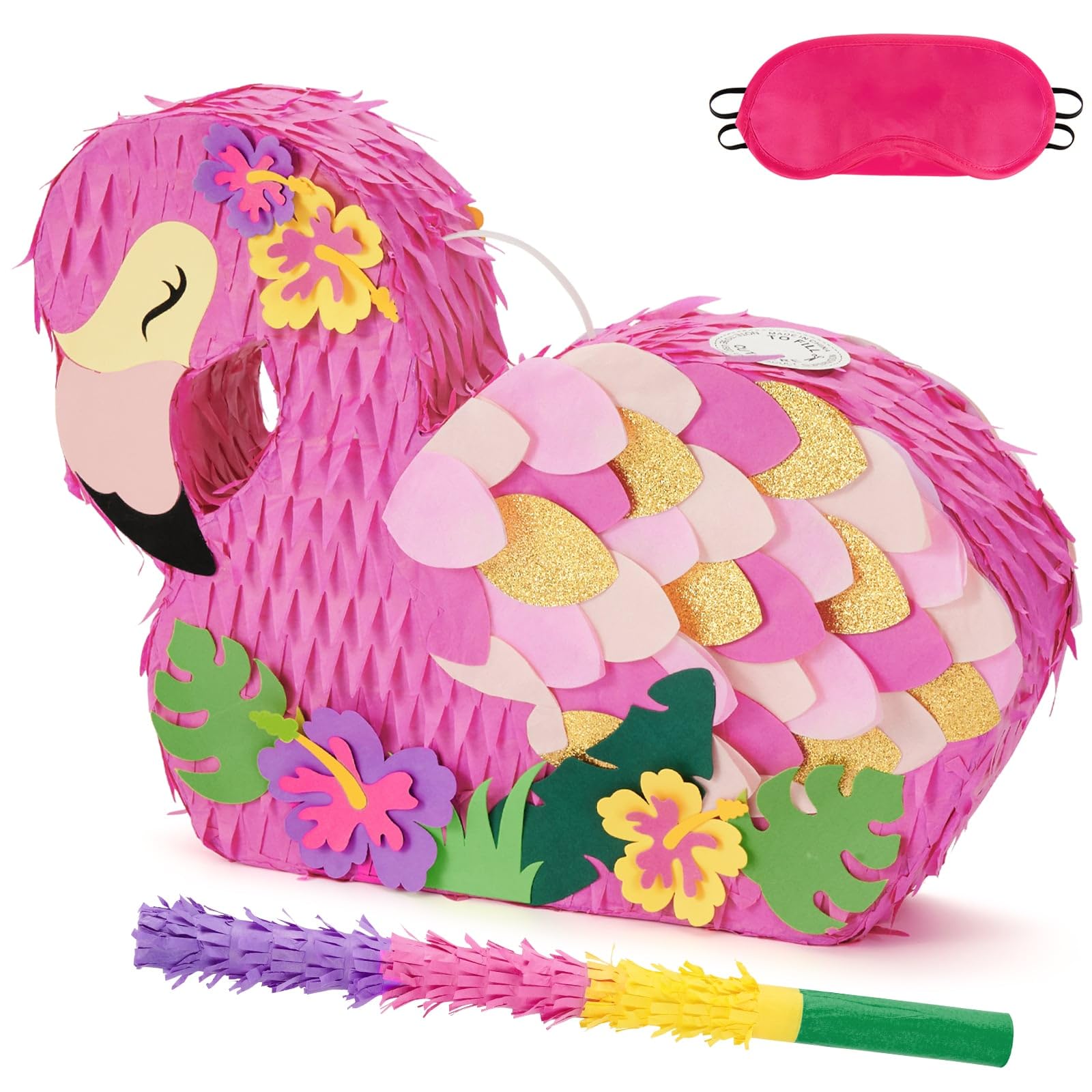 Foto 1 | Paquete De Piñata Wernnsai De Color Rosa Flamenco Con Venda En Los Ojos Y Murciélago - Venta Internacional.