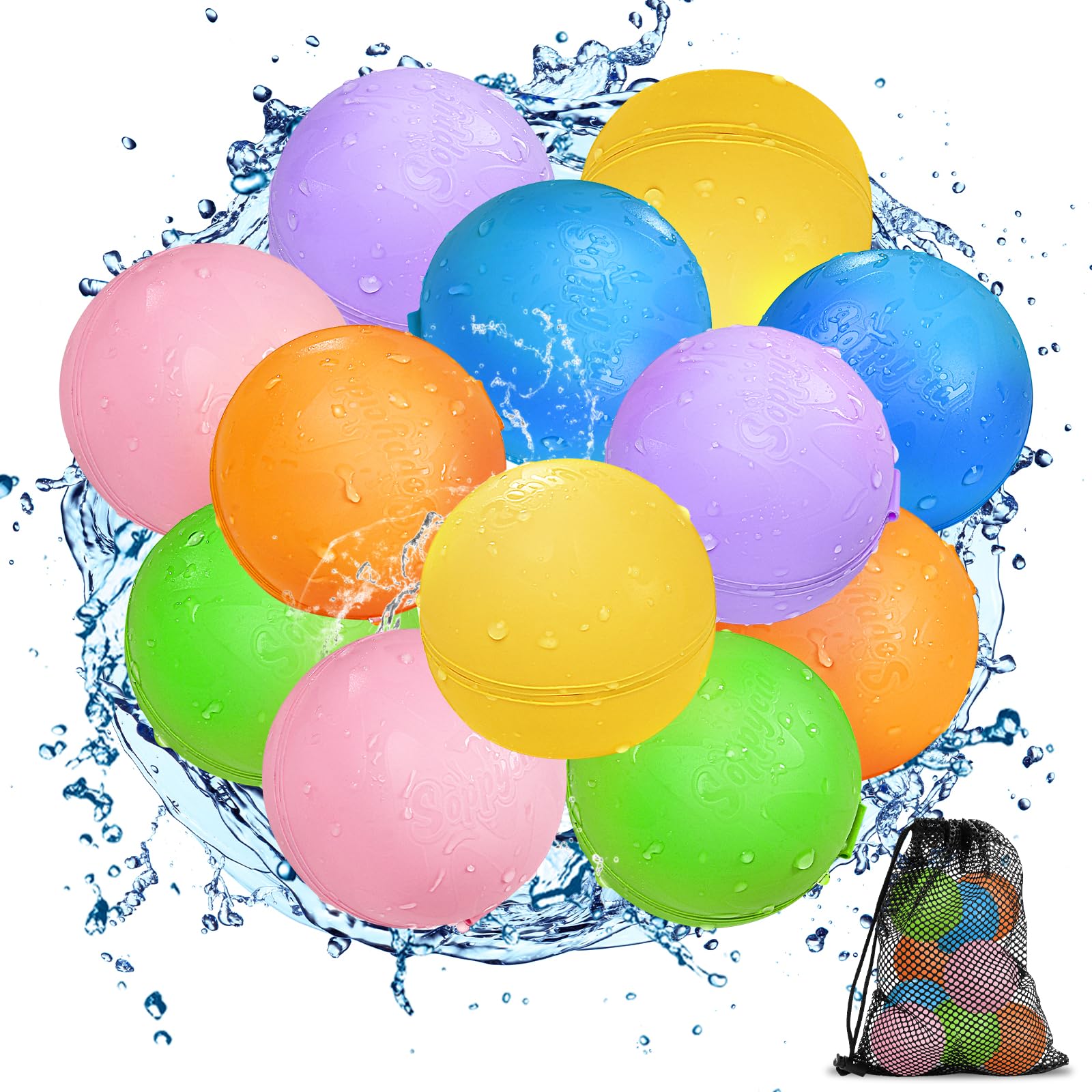 Foto 2 pulgar | Globos De Agua Smasiagon Soppycid Magnéticos Reutilizables, Paquete De 12 - Venta Internacional.