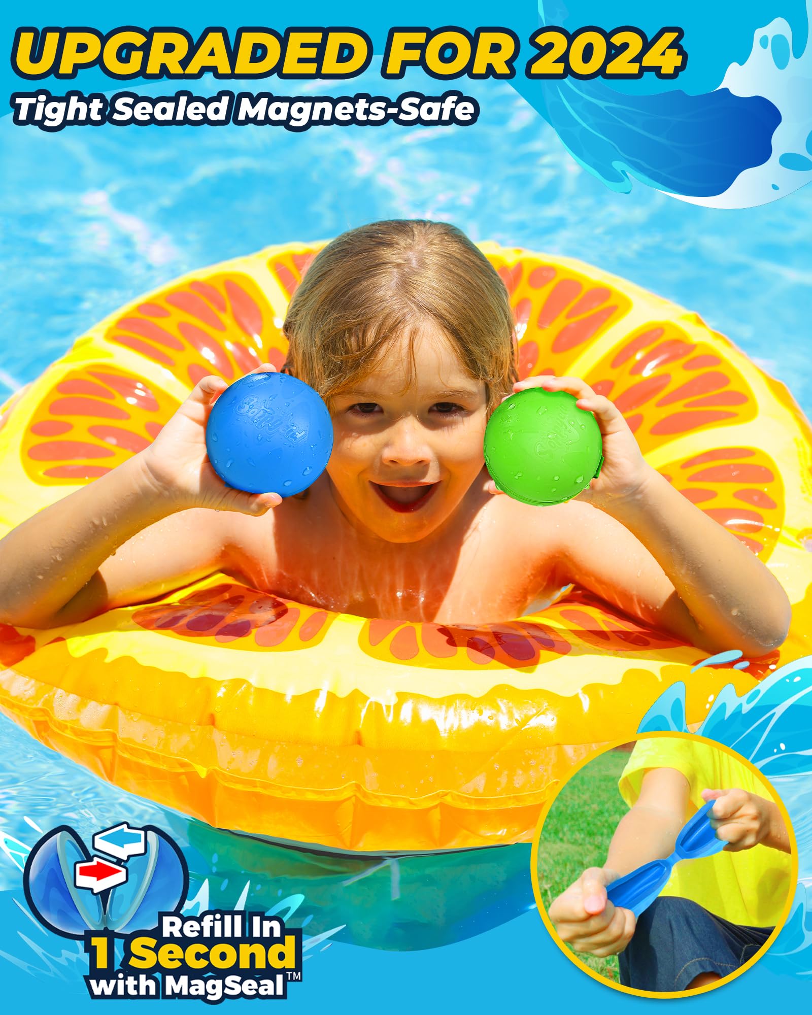 Foto 4 | Globos De Agua Smasiagon Soppycid Magnéticos Reutilizables, Paquete De 12 - Venta Internacional.
