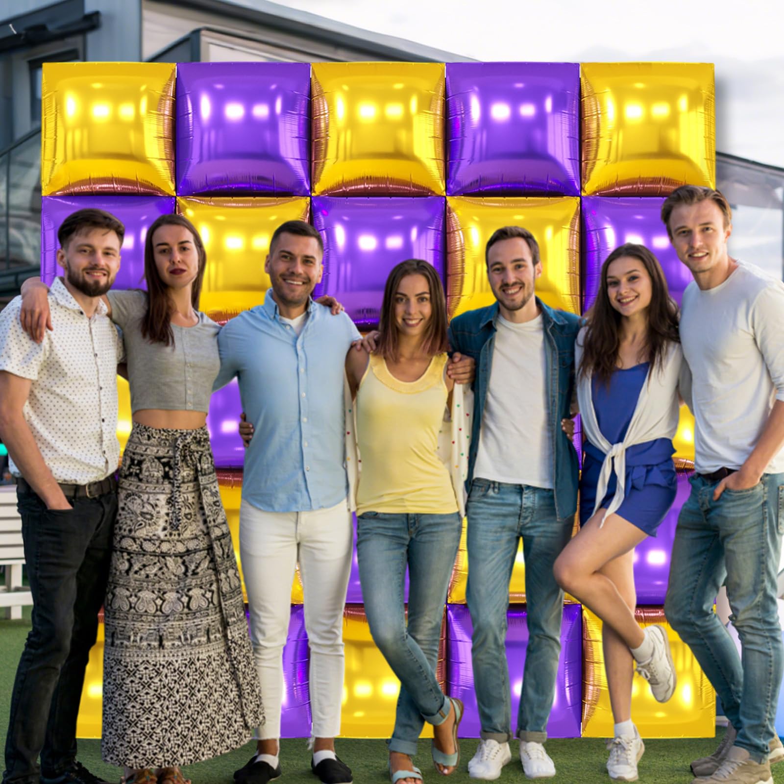 Foto 5 pulgar | Kit De Pared Con Globos Feyg, Morado Metalizado, Dorado Y Plateado, 48 Cm, 25 Unidades - Venta Internacional.