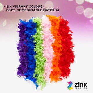 Foto 2 | Tintas De Zinc Feather Boas, 6 Unidades, Coloridas, Para Disfraces Y Regalos De Fiesta - Venta Internacional.