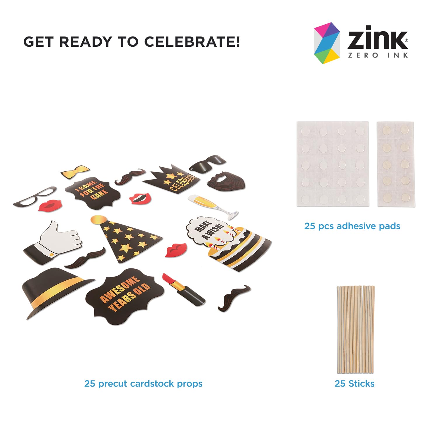 Foto 2 | Photo Booth Props Zink Para Fiesta De Cumpleaños, 25 Unidades, Multicolor - Venta Internacional.