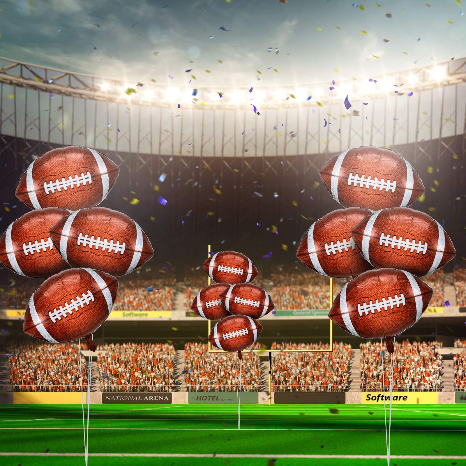 Foto 6 pulgar | Globos De Fútbol Skylety Football Rugby, Papel De Aluminio, 66 Cm - Venta Internacional.