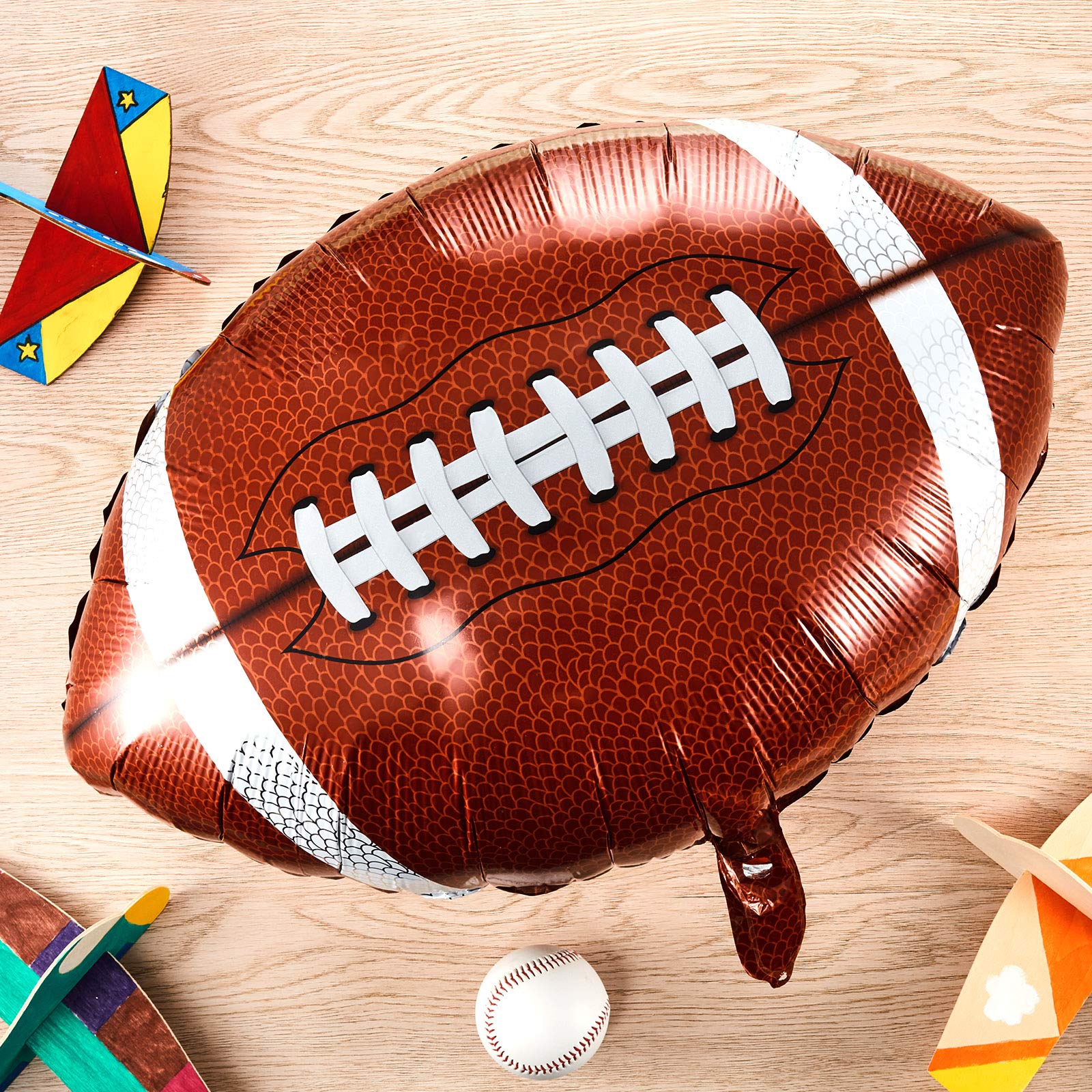 Foto 8 pulgar | Globos De Fútbol Skylety Football Rugby, Papel De Aluminio, 66 Cm - Venta Internacional.