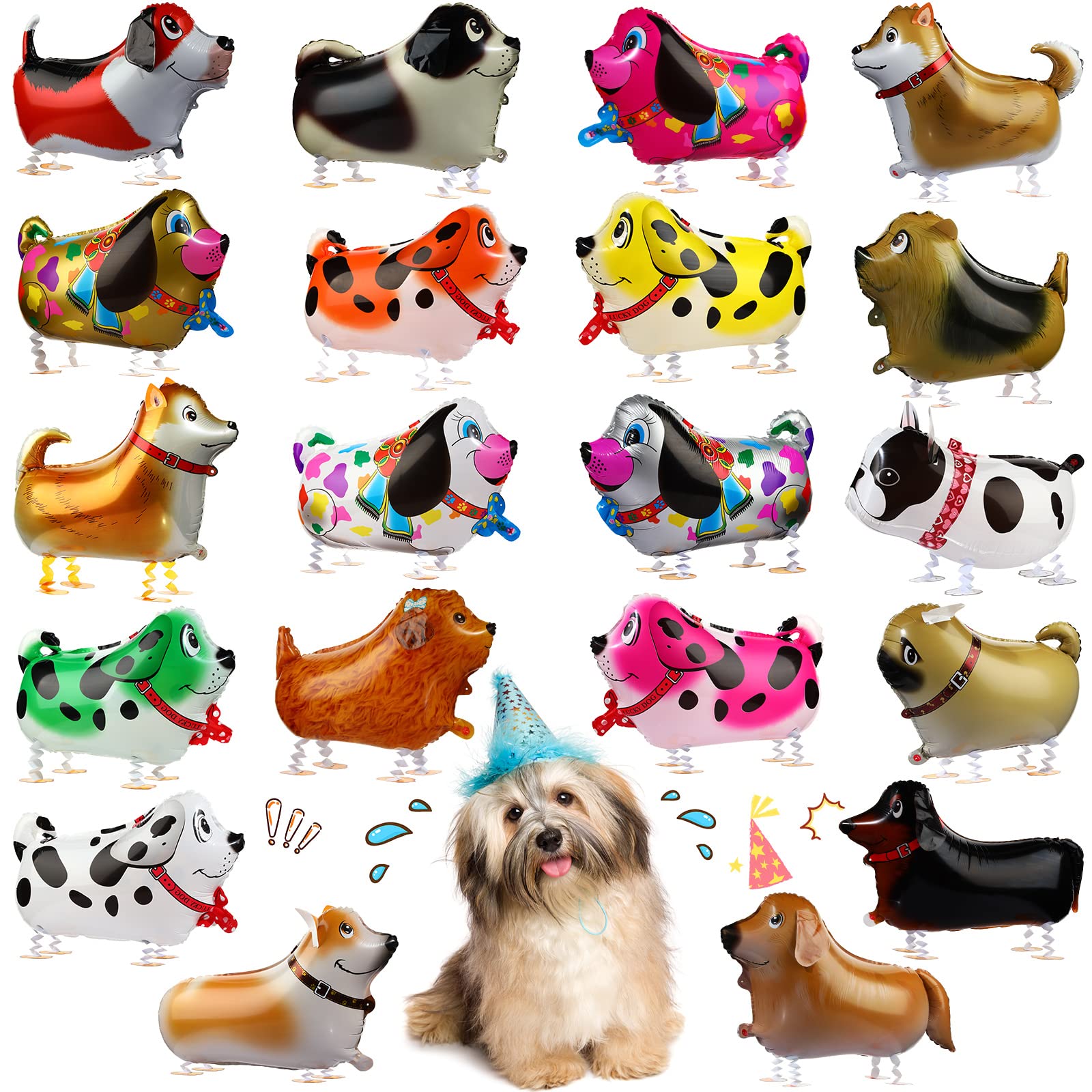 Foto 2 pulgar | Globos Skylety Walking Dog, 20 Unidades, Para Fiesta De Cumpleaños Infantil - Venta Internacional.