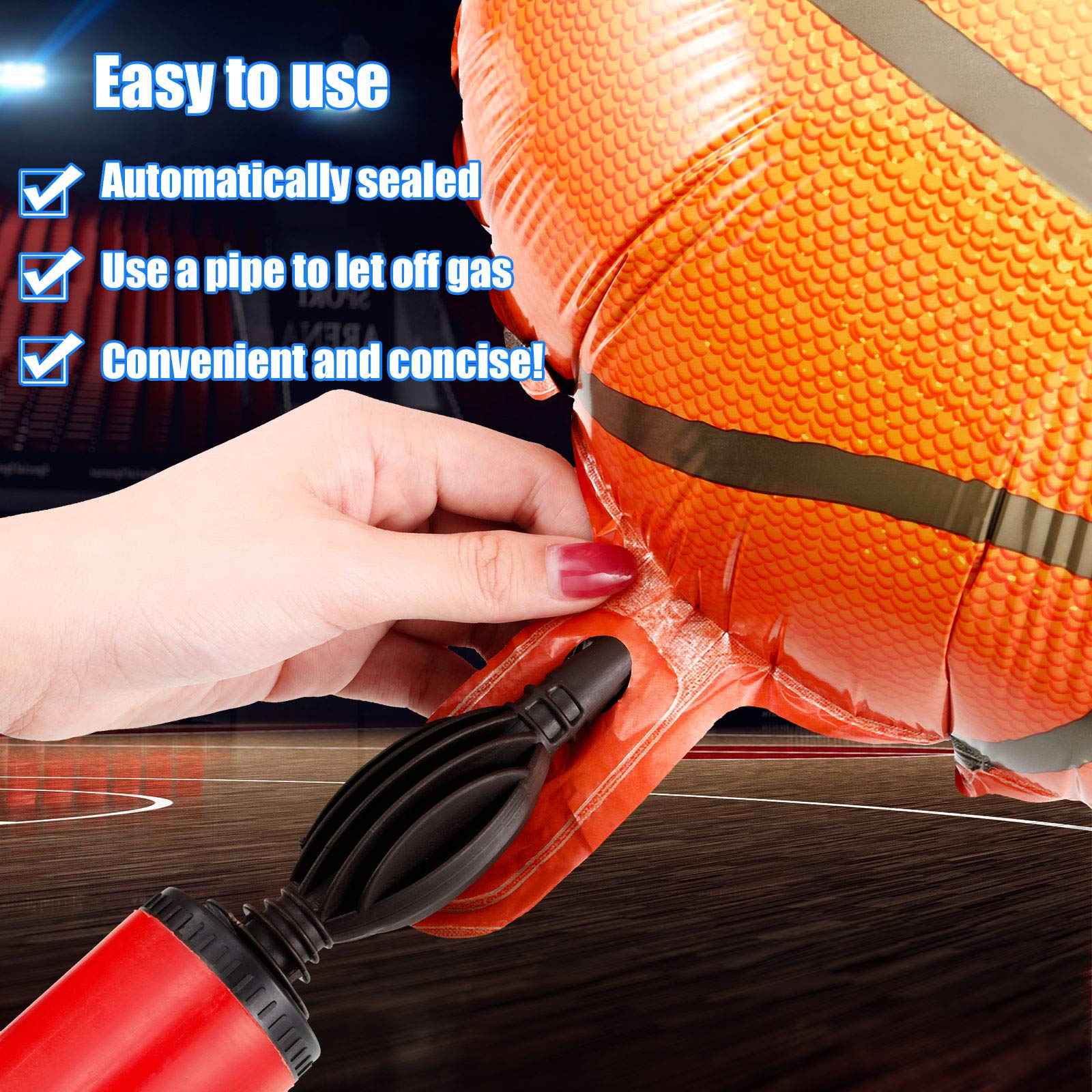 Foto 3 pulgar | Juego De Globos De Baloncesto Skylety, 46 Cm, Papel De Aluminio, 6 Unidades - Venta Internacional.