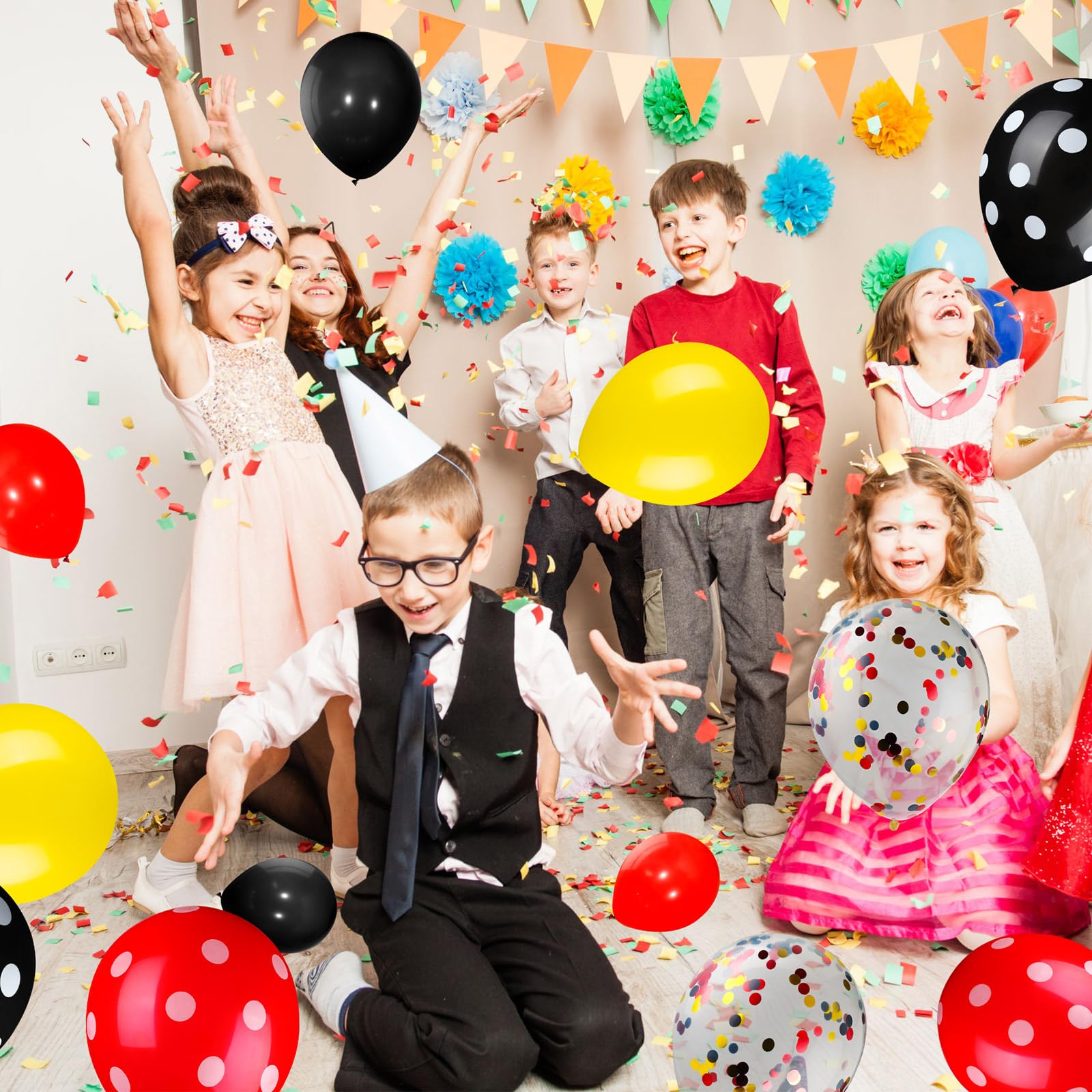 Foto 4 | Globos De Fiesta Skylety, 75 Piezas, Color Ratón, Con Confeti - Venta Internacional.