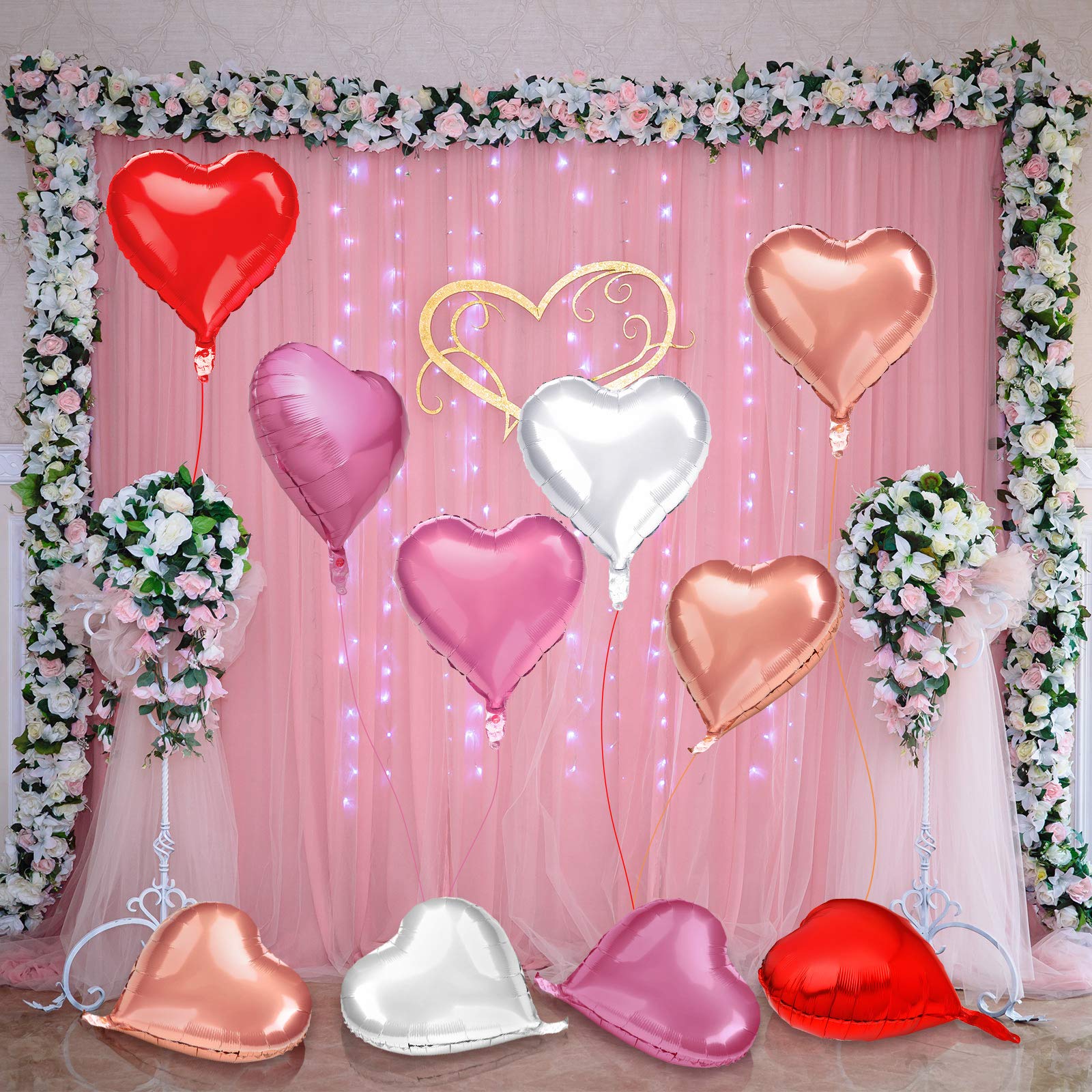 Foto 5 | Lámina Con Forma De Corazón Para El Día De San Valentín De Balloons Skylety, 18 Pulgadas, 24 Unidades - Venta In