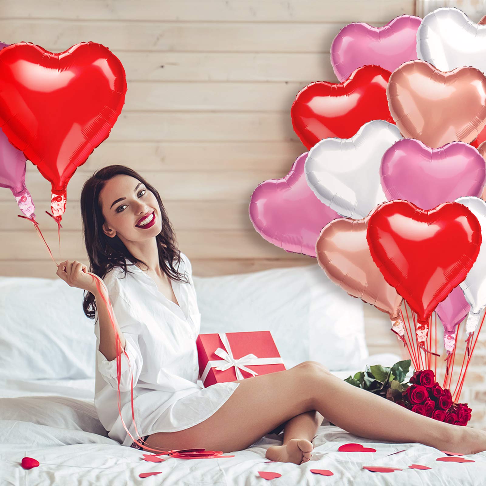 Foto 8 pulgar | Lámina Con Forma De Corazón Para El Día De San Valentín De Balloons Skylety, 18 Pulgadas, 24 Unidades - Venta In