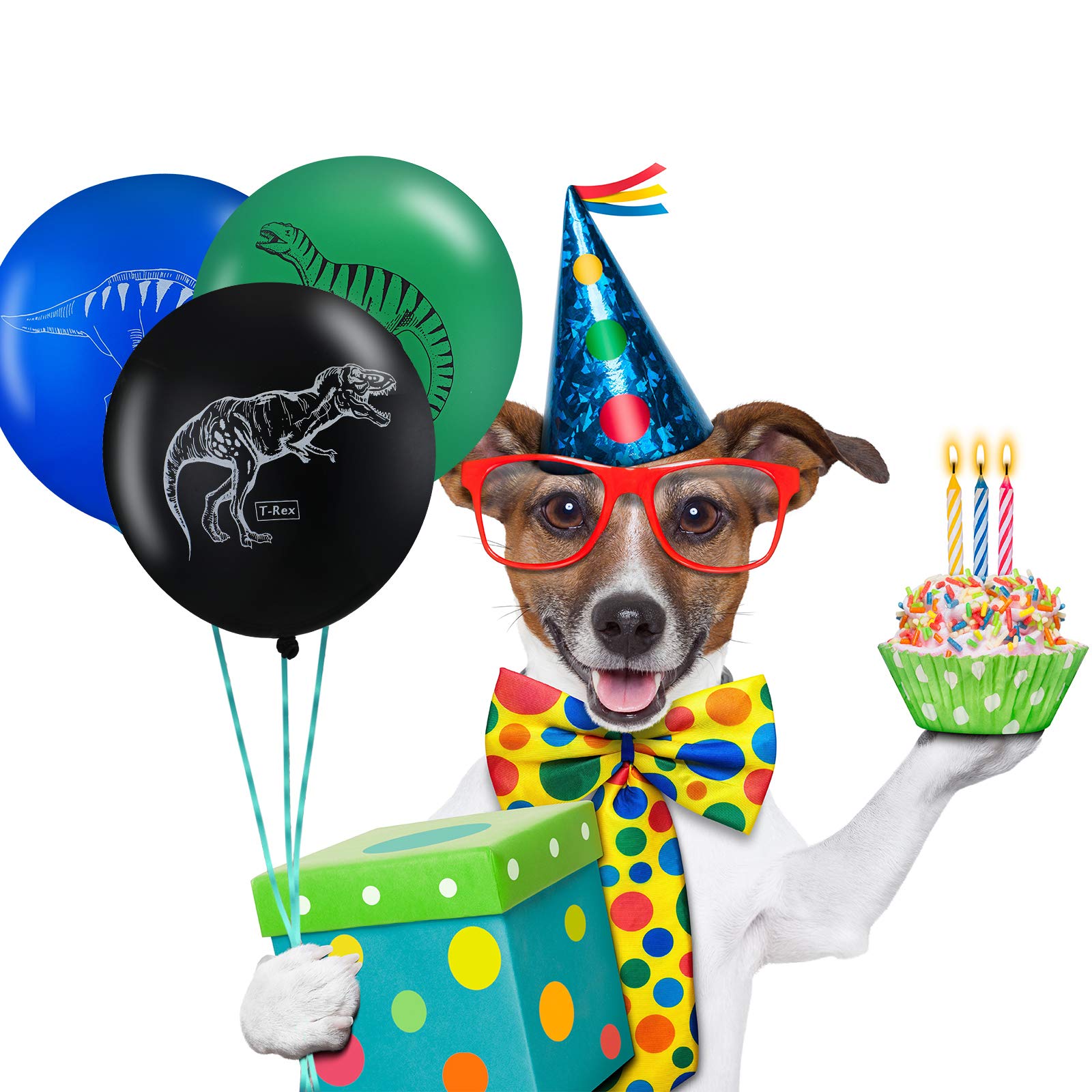 Foto 7 pulgar | Globos Skylety De Látex Con Diseño De Dinosaurio, 40 Unidades, Con Cinta Verde - Venta Internacional.