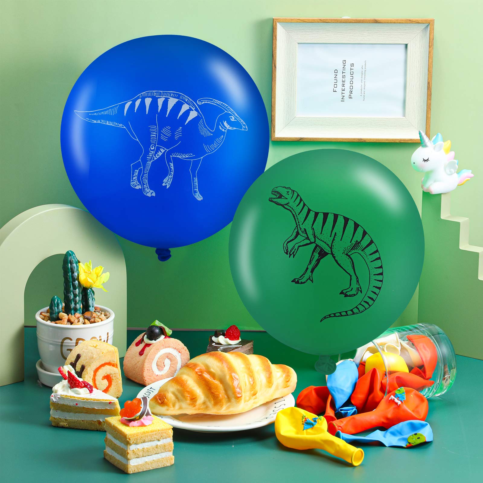 Foto 8 pulgar | Globos Skylety De Látex Con Diseño De Dinosaurio, 40 Unidades, Con Cinta Verde - Venta Internacional.