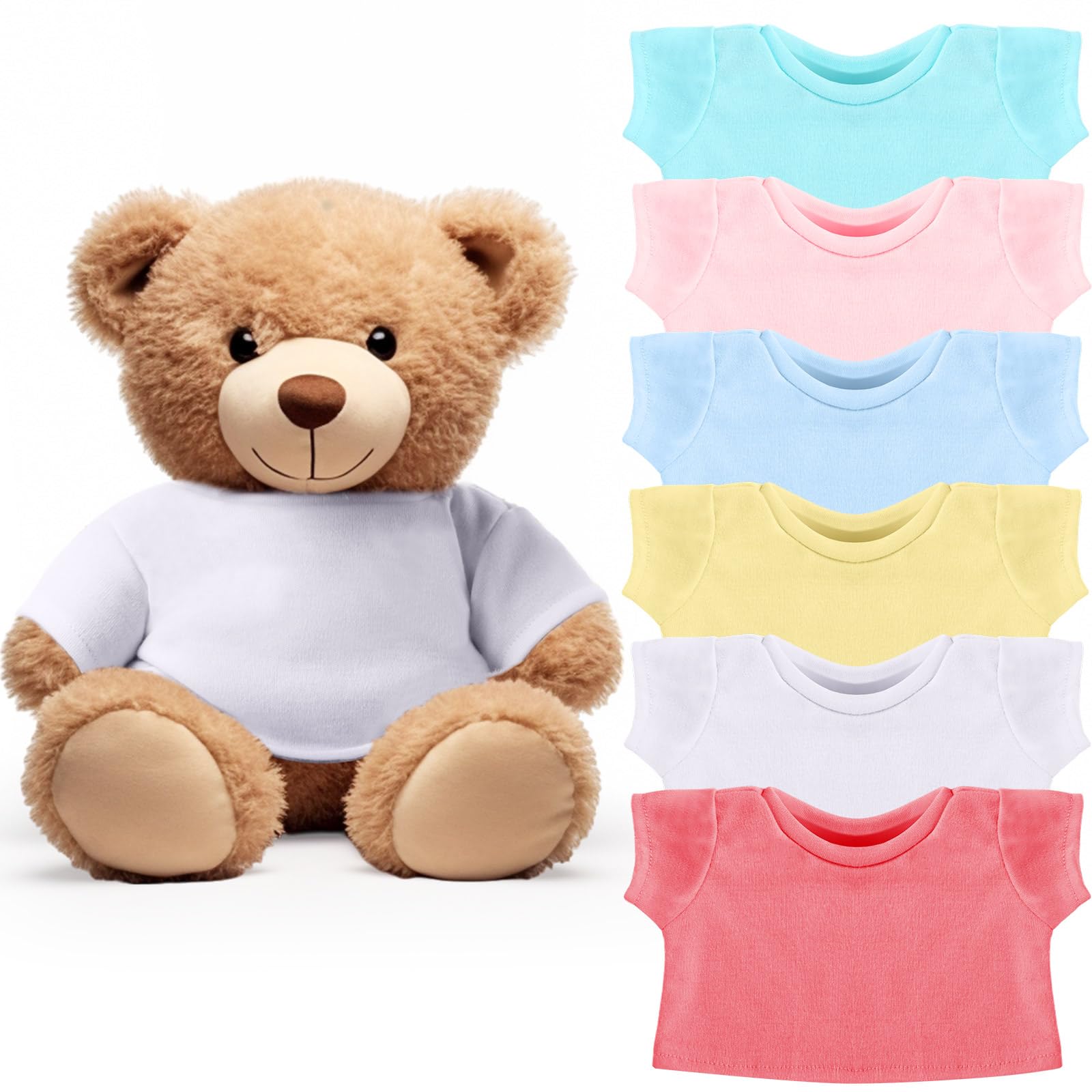 Foto 2 pulgar | Camiseta Skylety Bear De Clothes Para Oso De Peluche De 35 A 45 Cm, 6 Unidades - Venta Internacional.