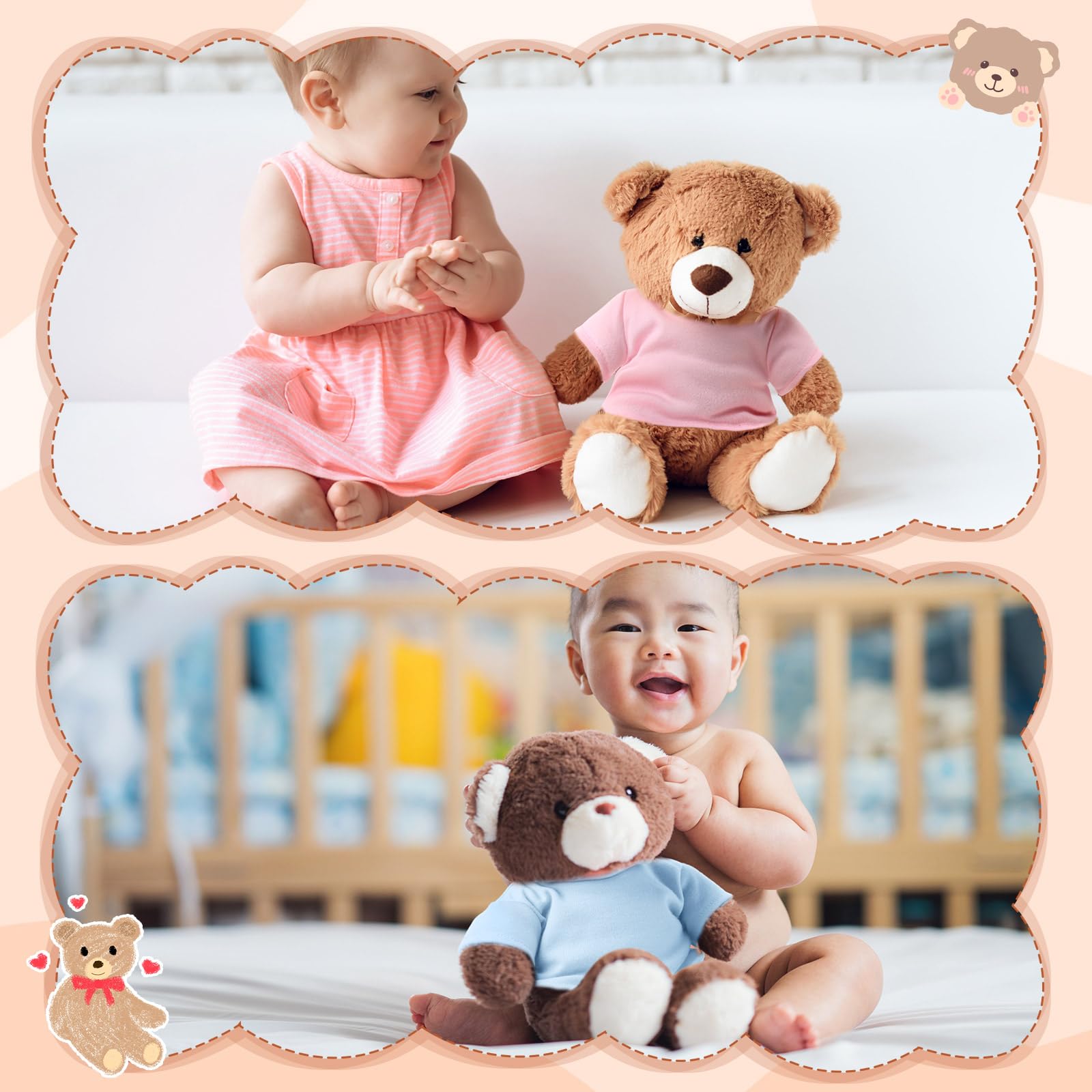 Foto 7 pulgar | Camiseta Skylety Bear De Clothes Para Oso De Peluche De 35 A 45 Cm, 6 Unidades - Venta Internacional.