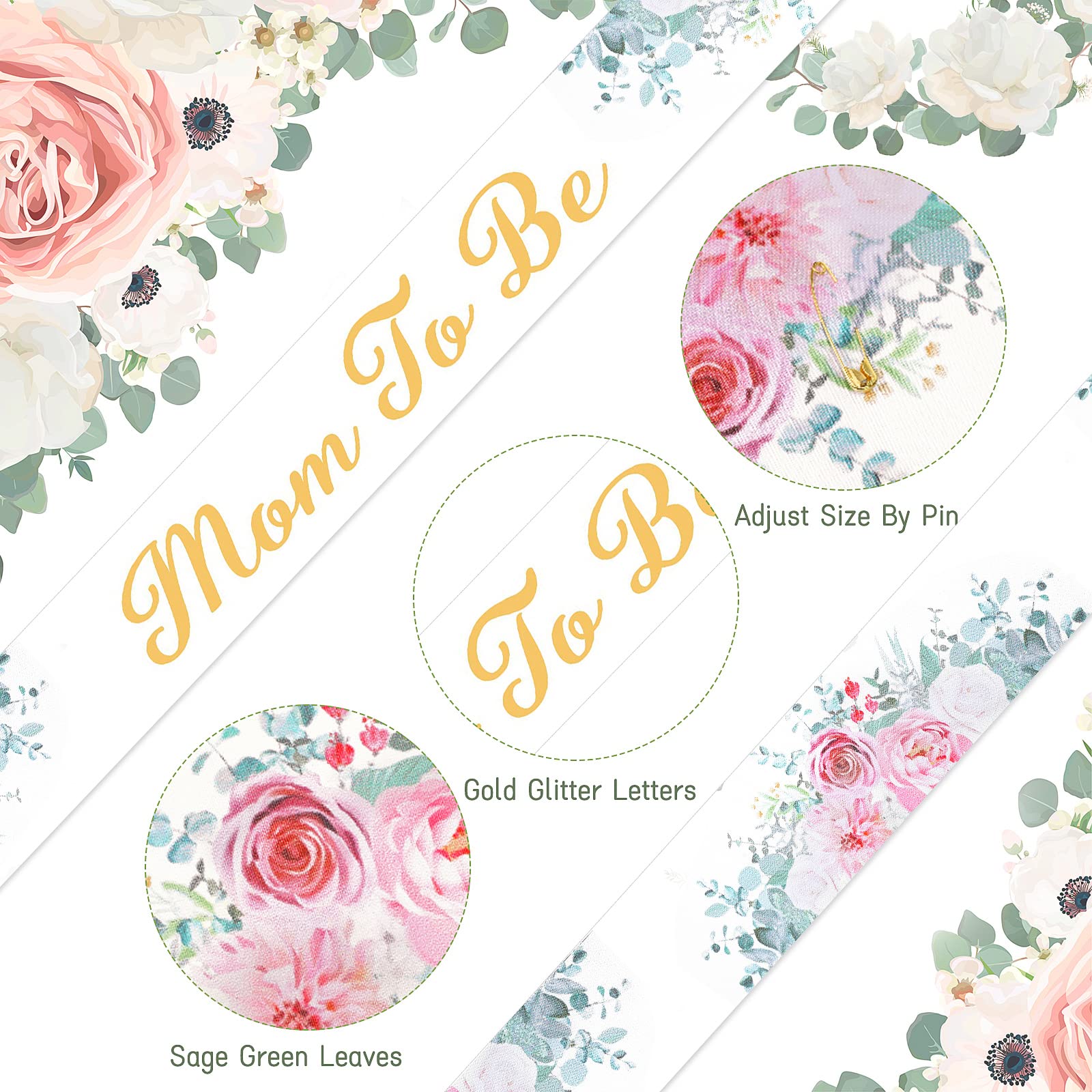 Foto 3 | Kit de Guirnalda para Baby Shower Corona de Flores para Mamá - Venta Internacional