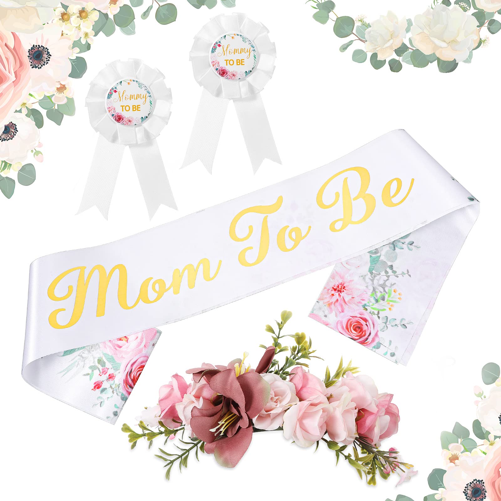 Foto 5 pulgar | Kit de Guirnalda para Baby Shower Corona de Flores para Mamá - Venta Internacional