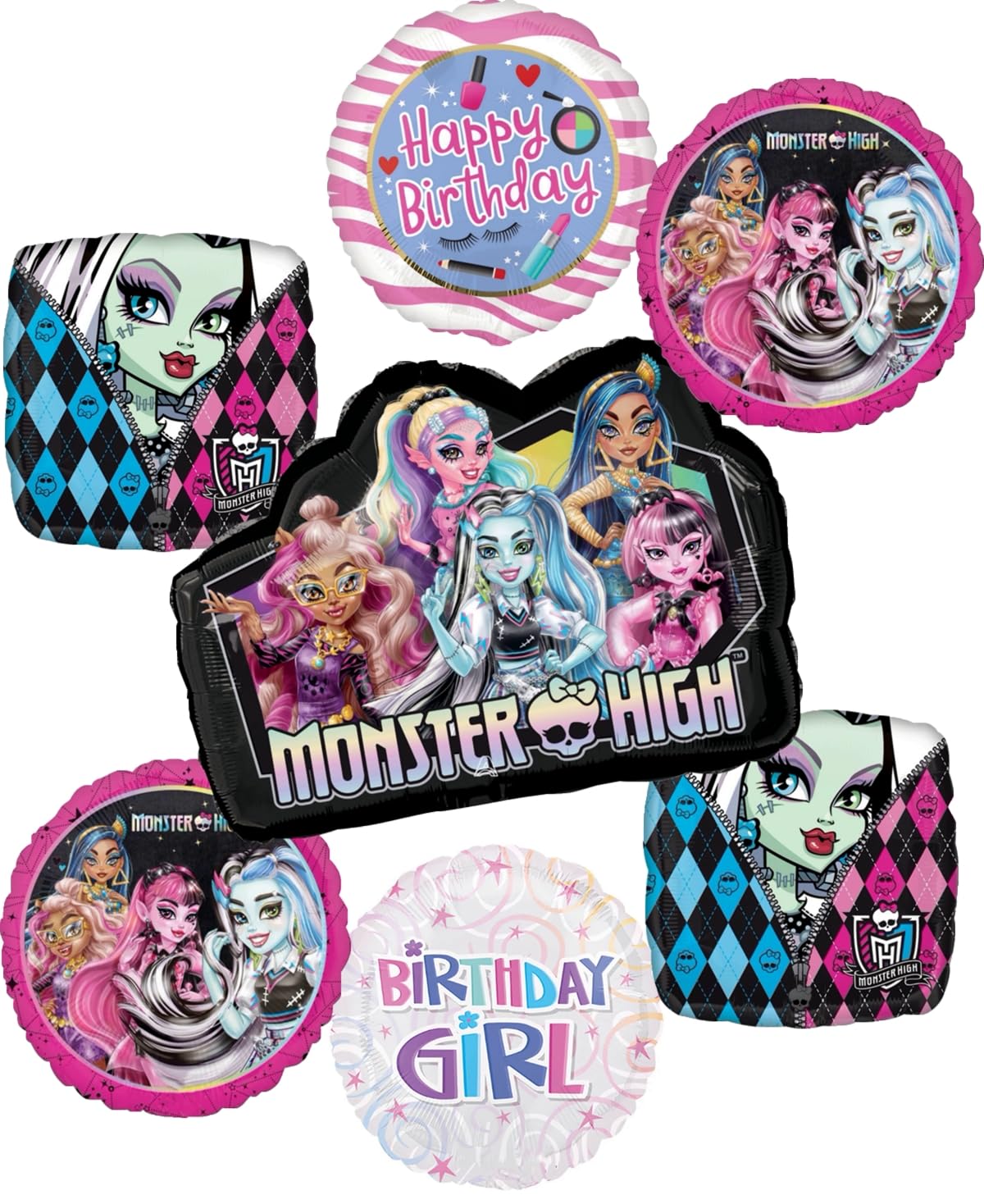 Foto 2 pulgar | Artículos De Fiesta Anagram Monster High Birthday Girl, 7 Unidades - Venta Internacional.