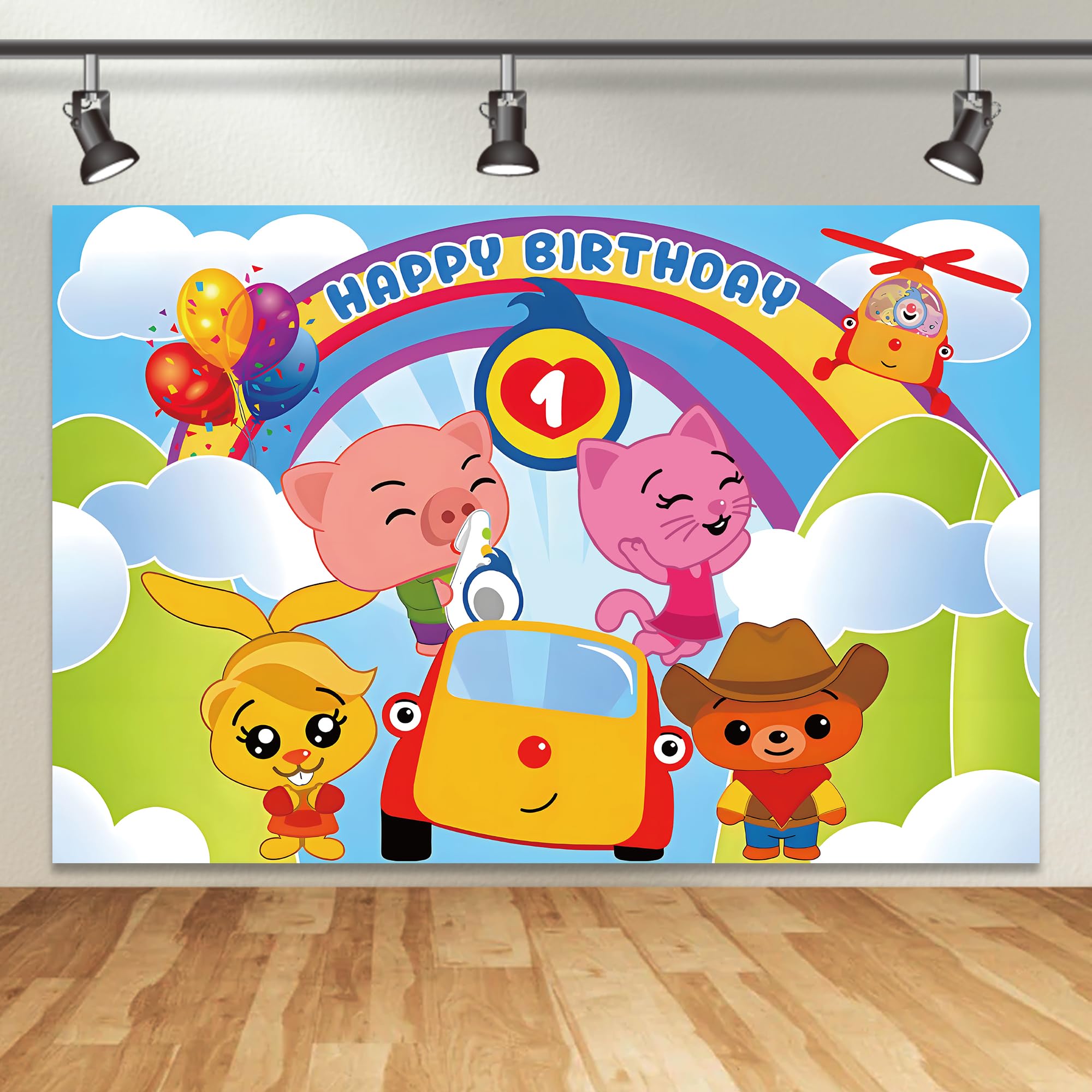 Foto 3 pulgar | Set De Decoración De Fiesta De Cumpleaños Con Dibujos Animados De Plim Plim Con Pancarta - Venta Internacional.