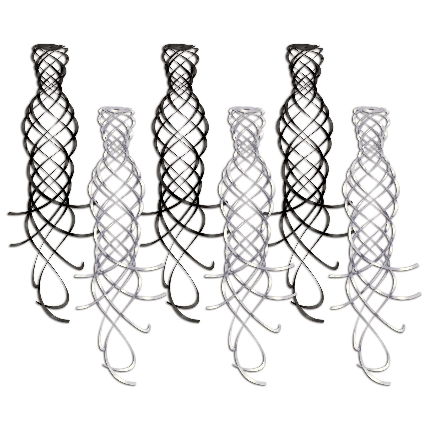 Foto 2 pulgar | Hanging Whirls Beistle Shimmering Negro Y Plateado Para Fiestas - Venta Internacional.