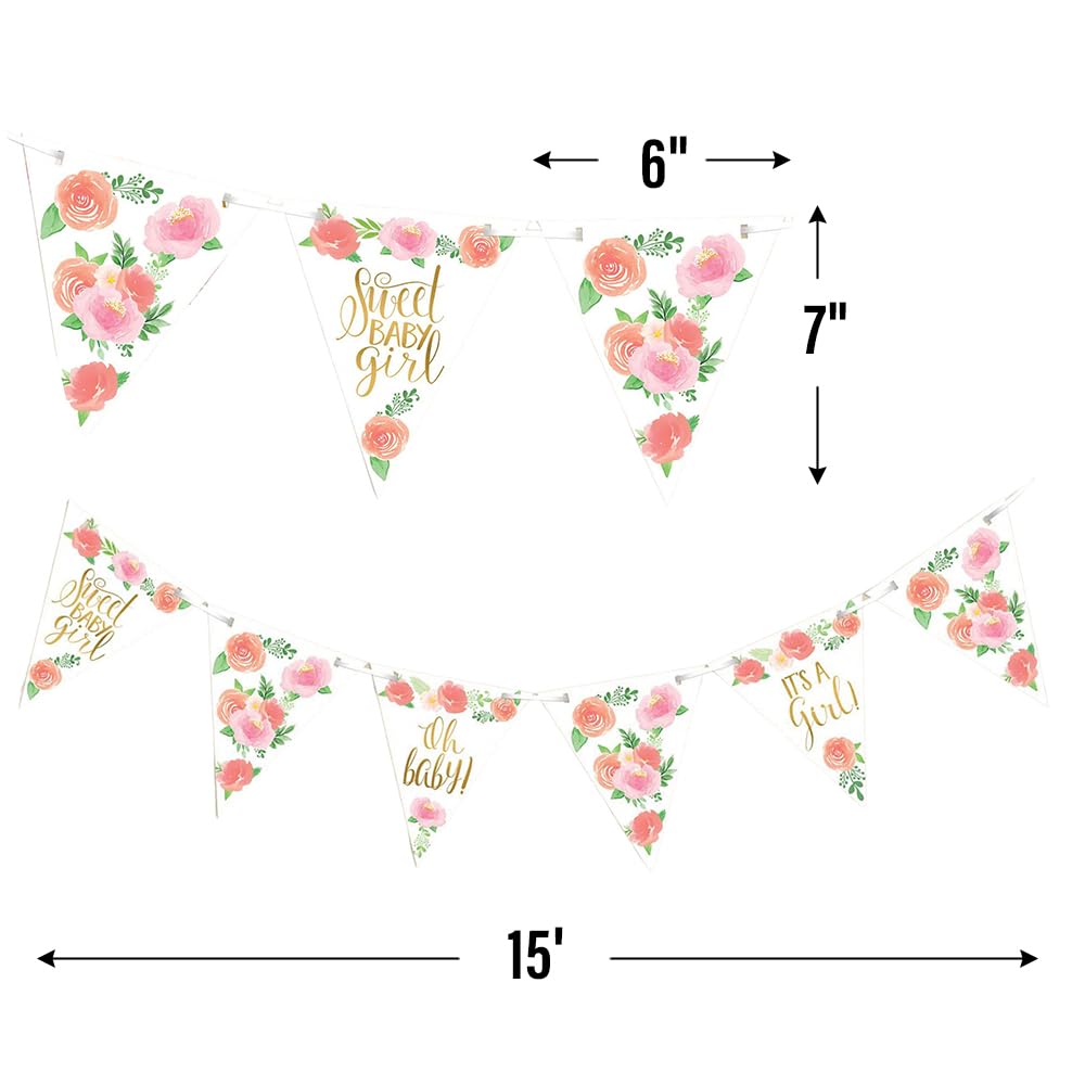 Foto 3 pulgar | Papel Amscan Banner con Estampado Floral 4.5 m - Venta Internacional