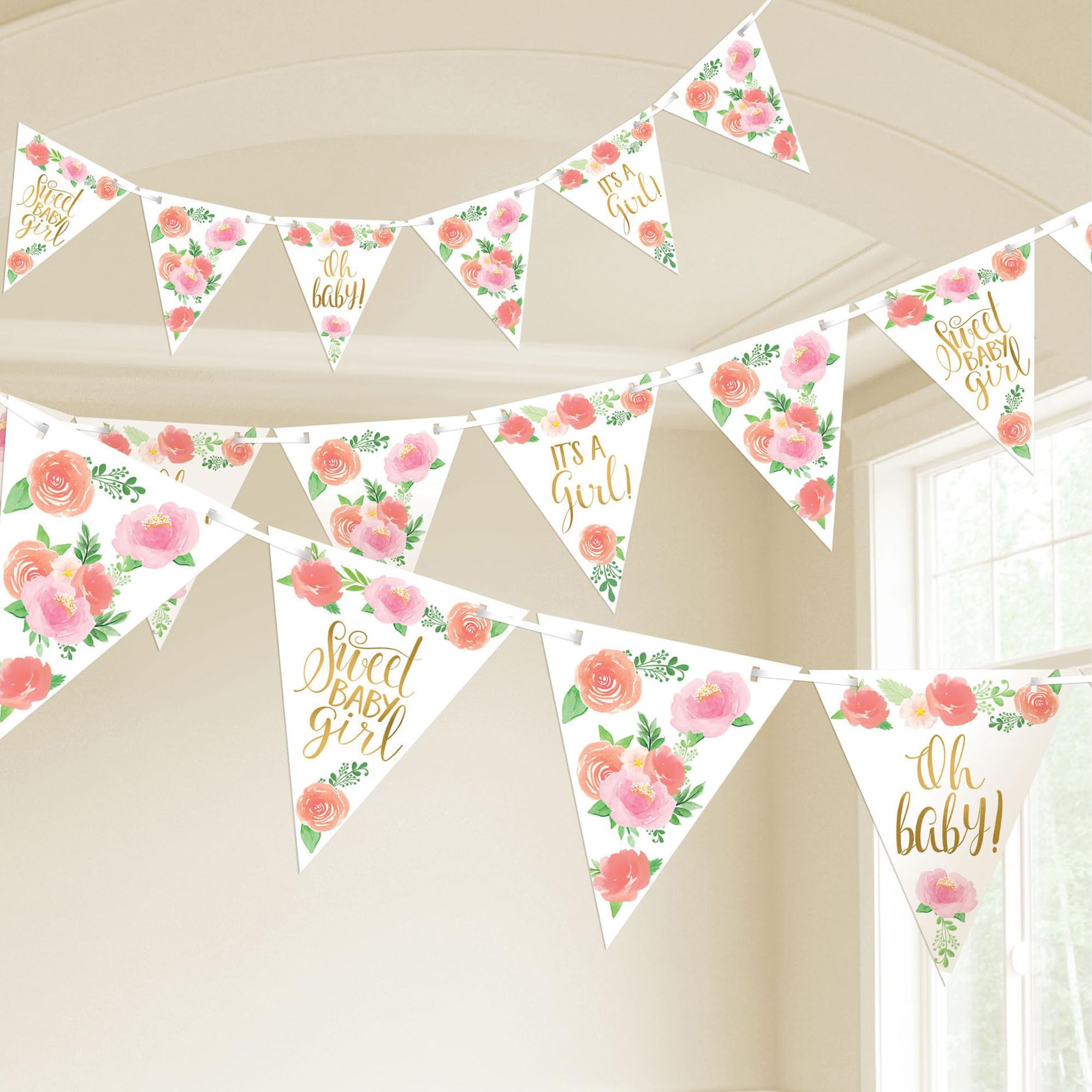 Foto 4 pulgar | Papel Amscan Banner con Estampado Floral 4.5 m - Venta Internacional