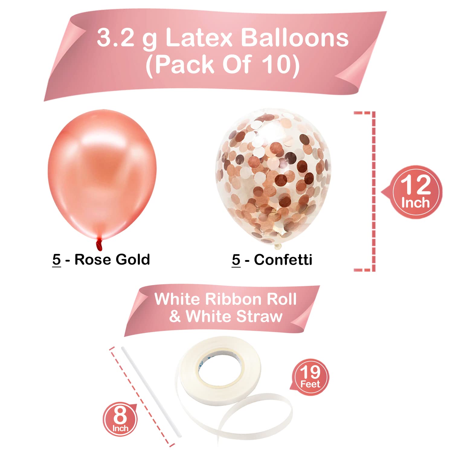 Foto 5 | Set De Globos Katchon Giant En Oro Rosa Número 1 De 40 Pulgadas - Venta Internacional.