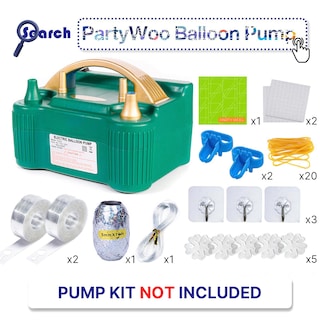 Foto 4 | Balloon Partywoo, 140 Unidades, 45, 30, 25, 13 Cm, Color Azul Marino, Perla - Venta Internacional.