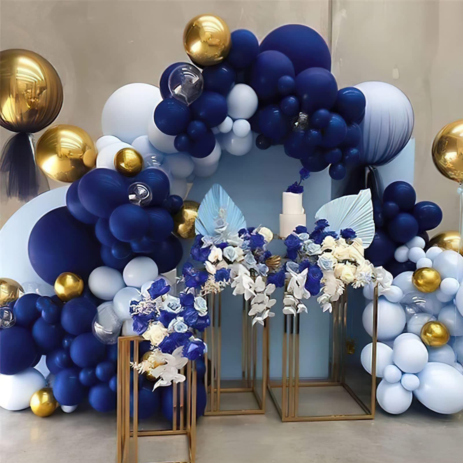 Foto 7 pulgar | Balloon Partywoo, 140 Unidades, 45, 30, 25, 13 Cm, Color Azul Marino, Perla - Venta Internacional.