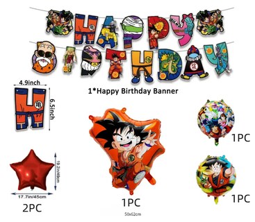 Foto 2 | Kit Xtellar 36 Globos Para Dragon Ball Goku Anime Decoraciones