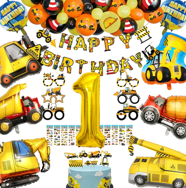 Foto 1 | Kit Xtellar Globos Decoracion Para Fiesta Vehículo De Construcción