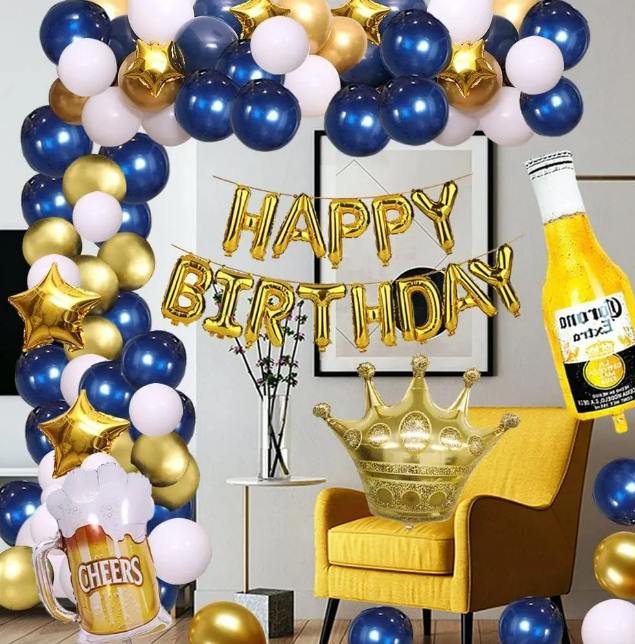 Foto 4 pulgar | Decoración Xtellar Globos Para Fiesta De Cumpleaños De Hombre Mujer