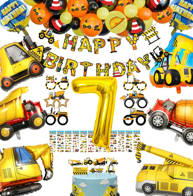 Foto 1 | Kit Xtellar Globos Decoracion Para Fiesta Vehículo De Construcción