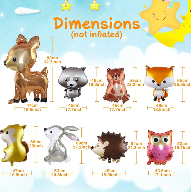 Foto 2 | Kit Xtellar De Globos Para Fiesta De Cumpleaños Con Tema De Animales
