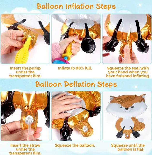 Foto 3 | Kit Xtellar De Globos Para Fiesta De Cumpleaños Con Tema De Animales