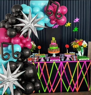Foto 3 | Decoracion Xtellar De Globos Metalicos Guirnalda Cumpleaños Fiesta