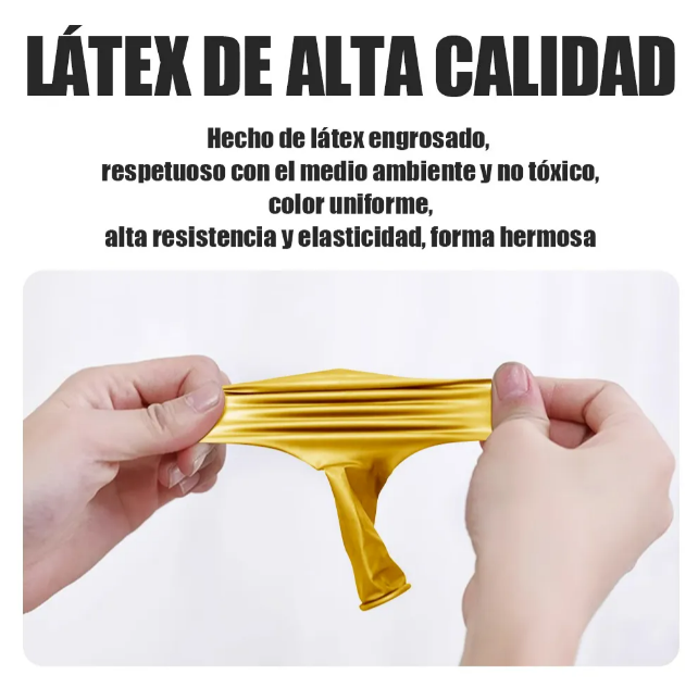 Foto 4 pulgar | Fiesta Xtellar Decoración Boda Metálico Látex Globo Decoración 50pcs