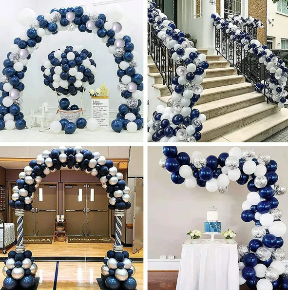 Foto 3 | Kit Xtellar De Guirnalda De Globos Azul Blanco Decora Arco Cumpleaño
