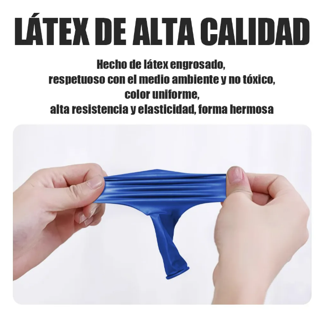 Foto 4 pulgar | Fiesta Xtellar Decoración Boda Metálico Látex Globo Decoración 50pcs