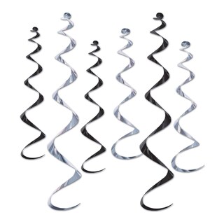 Foto 1 | Decoration Beistle Twirly Whirlys, Paquete De 6 Unidades, Color Negro Y Plateado - Venta Internacional.