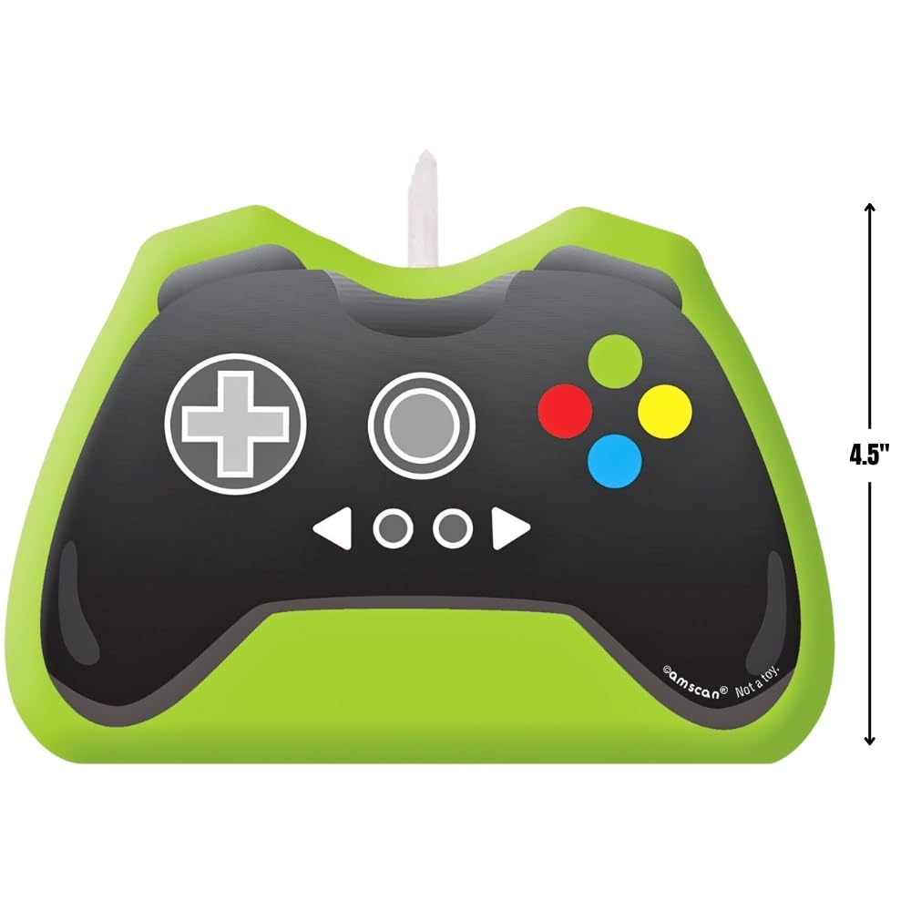 Foto 3 pulgar | Vela De Cumpleaños Amscan Level Up Green De 4,5 Cm Para Fiestas Temáticas - Venta Internacional.